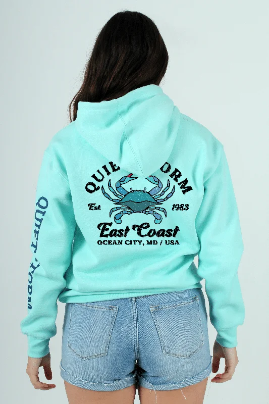 East Coast Crab Hoodie Hoodie with Color Block Contrast Stylish