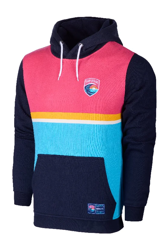 Unisex San Diego Wave FC Sunset Color Block Hoodie Hoodie with Lace Feminine Delicate