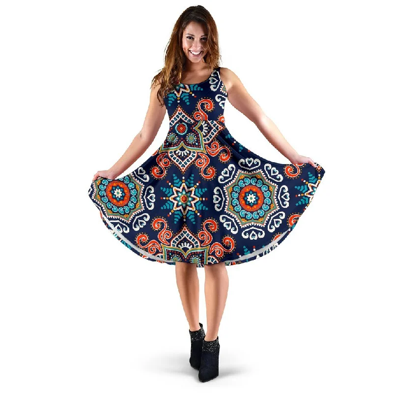 Bohemian Pattern Print Dress Tunics Sophisticated sleek