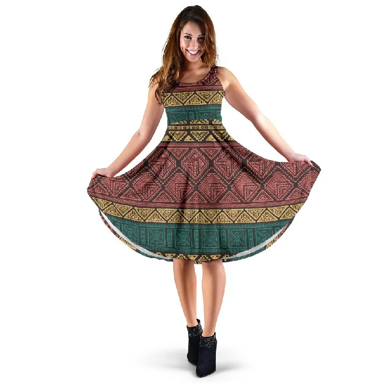 Ethnic Pattern Print Dress Tunics Seasonal trendy