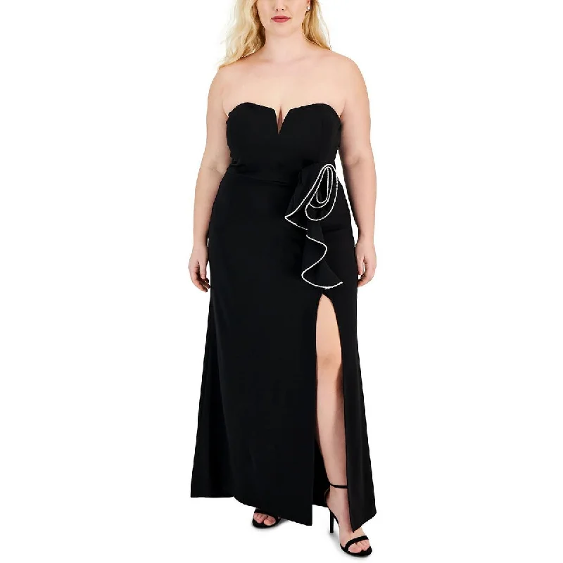 Speechless Womens Plus Embellished  Evening Dress Tunics Mesh breathable