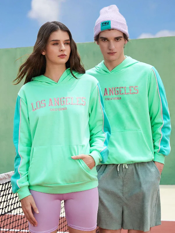 Los Angeles Couple Hoodie Hoodie with Half-Zip Sporty Casual