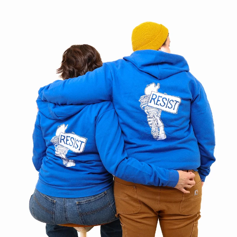 RESIST Zip-Front Hoodie Hoodie with Raglan Sleeves Sporty Comfortable