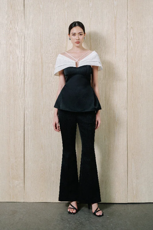 HIGH RISE FLARED PANTS Relaxed Casual Leggings