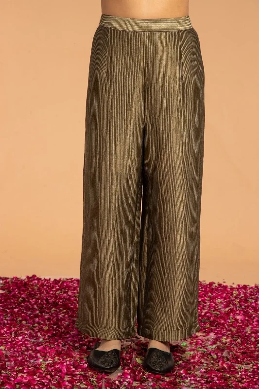 Zari Stripes Zari Pants - Black High-Waist Yoga Pants