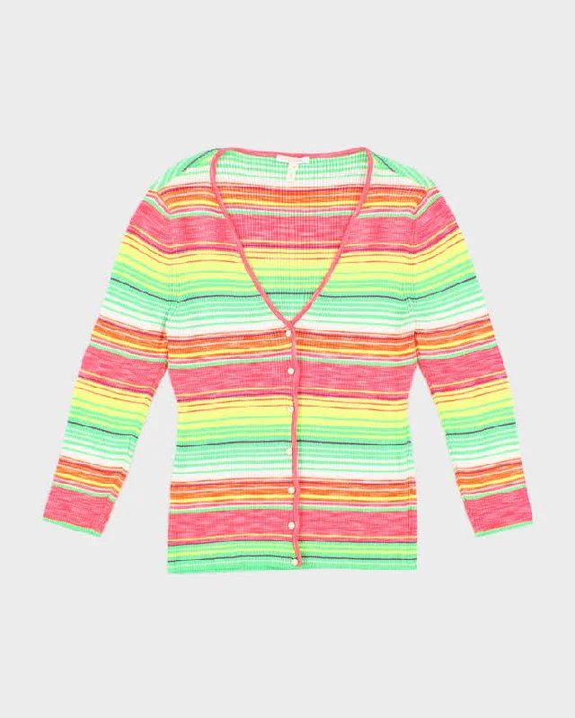 Vintage Escada Brightly Coloured Cardigan - S Slim Fit Regular Fit Oversized