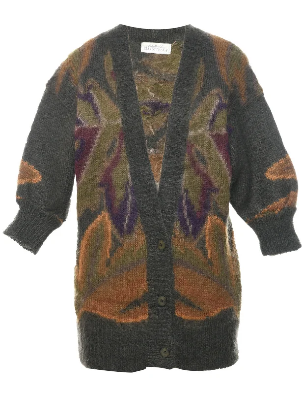 Button Through Cardigan - M Faux Fur Fabric Real Fur Fabric Shearling Fabric