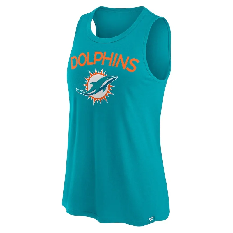 Miami Dolphins Fanatics Women's Root For Tank Top - Aqua graphic tank top