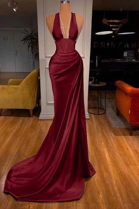 V-Neck Mermaid Prom Dress Elegant Evening Party Dress  cg25384 Tunics Vintage classic