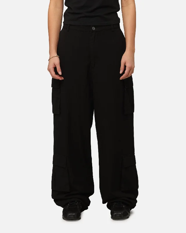 Carre Tactical Baggy Cargo Pants Black Casual Track Pants