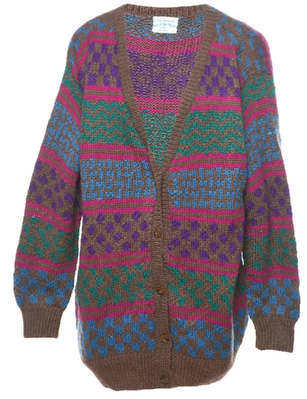 Button Through Cardigan - M Wool Cardigan Cotton Cardigan Cashmere Cardigan