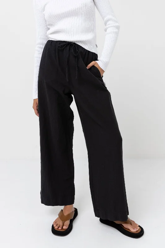Classic Drawstring Pant Black Casual Lounge Pants