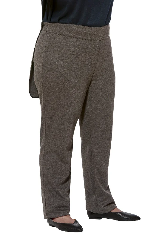 Back-Panel Adaptive Pants - Tricotti | Charcoal Relaxed High-Waist Trousers