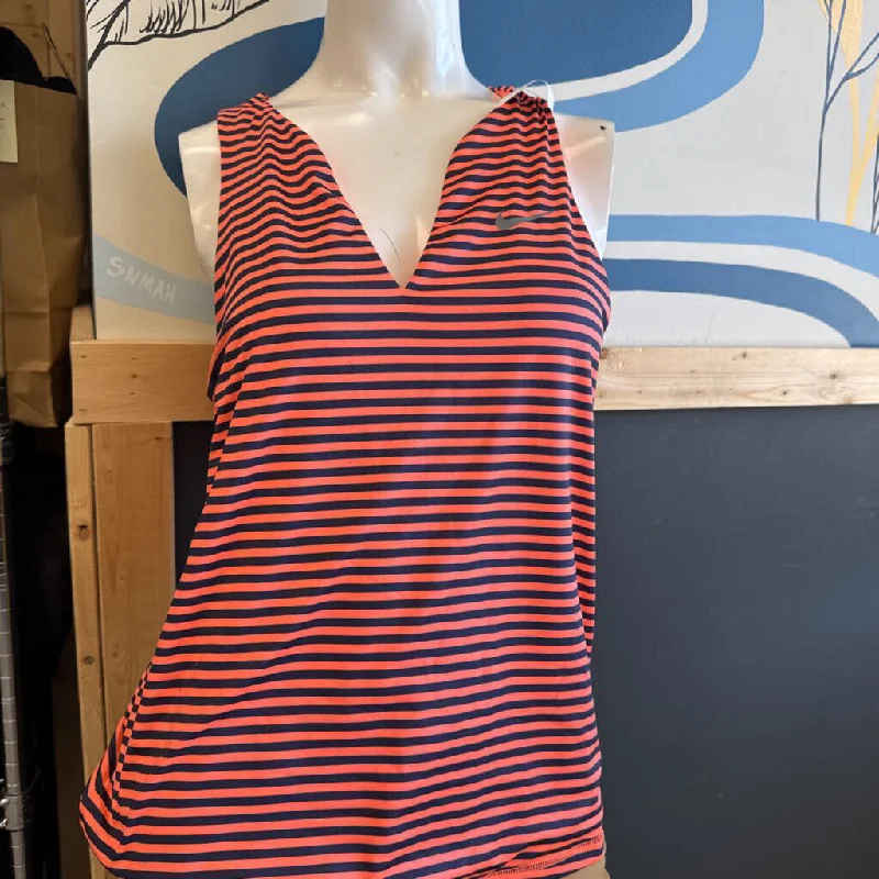 Nike - Women's Dri-Fit Tank Top - MSRP$55: Navy / Pink-women-LG slim fit tank