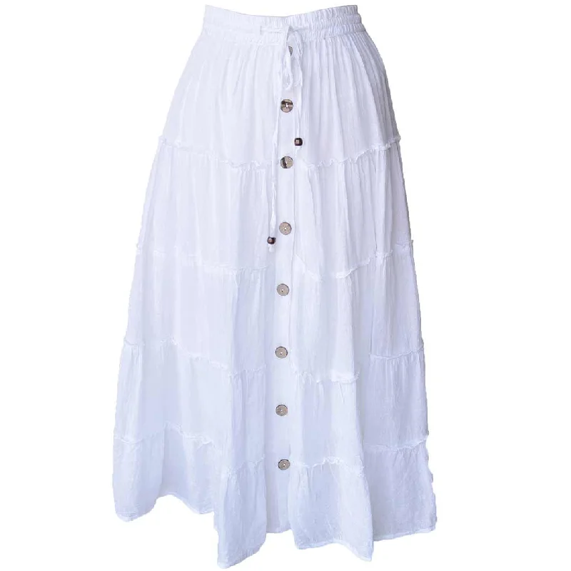 Keren Hart Women's Button Front Maxi Skirt corduroy skirt cozy
