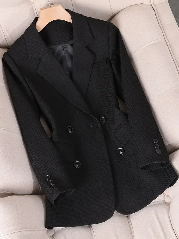 Black Plaid Blazer