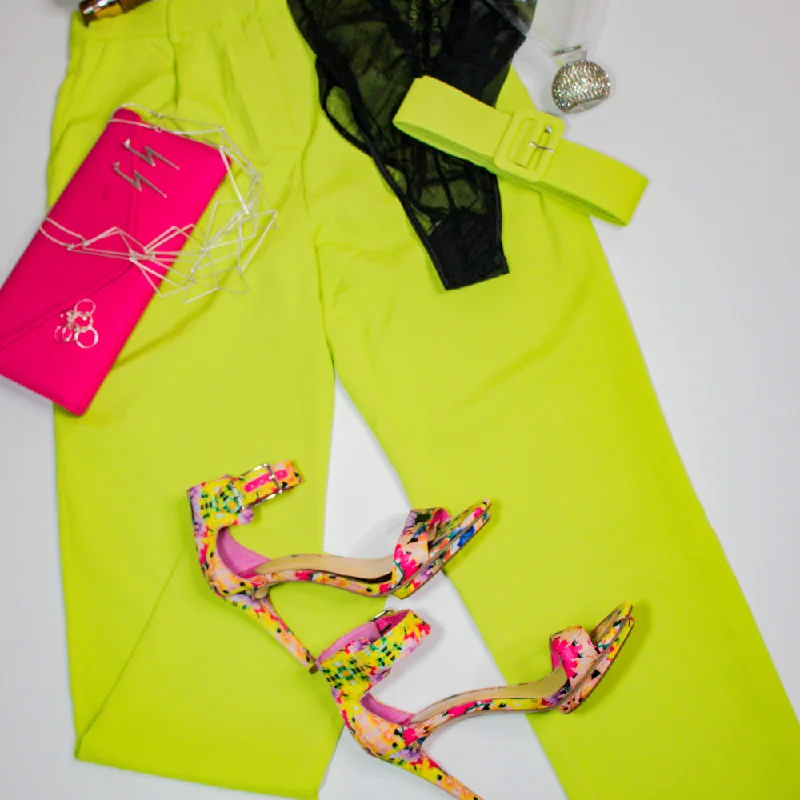 Nicole Slim Fit Belted Pocket Pants Relaxed Lounge Trousers