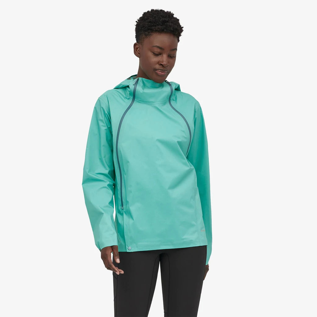 Patagonia Storm Racer Waterproof Jacket (Women's) Fresh Teal Front Pockets Side Pockets Patch Pockets