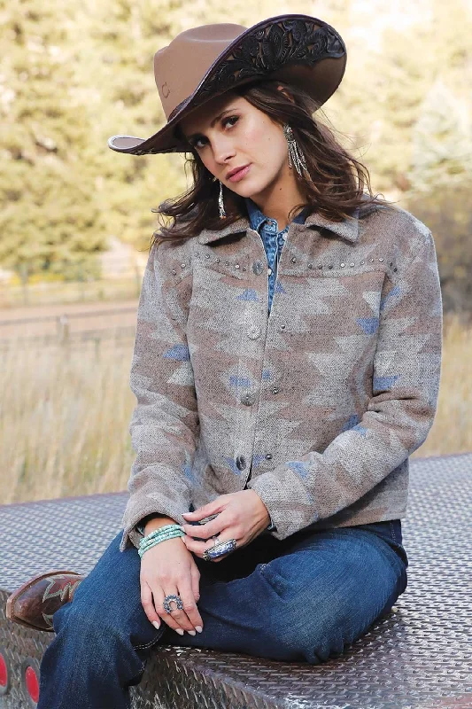 Women's Cruel Aztec Trucker Jacket Lace Jacket Ribbed Jacket Sequined Jacket