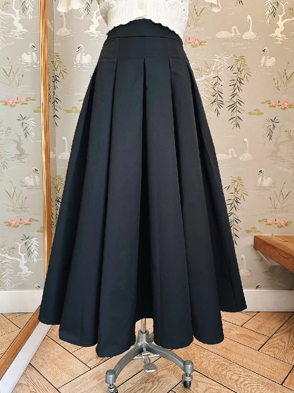 Sienna Black Midi Skirt chiffon skirt airy