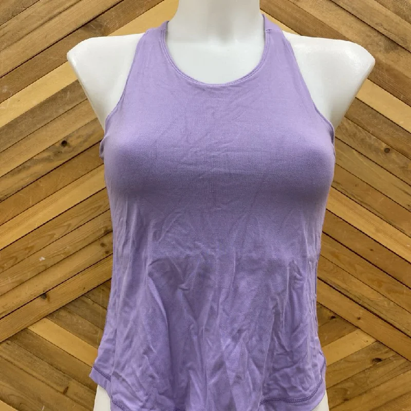 Lululemon - Tank Top cross back : Purple-women-SM high neck tank
