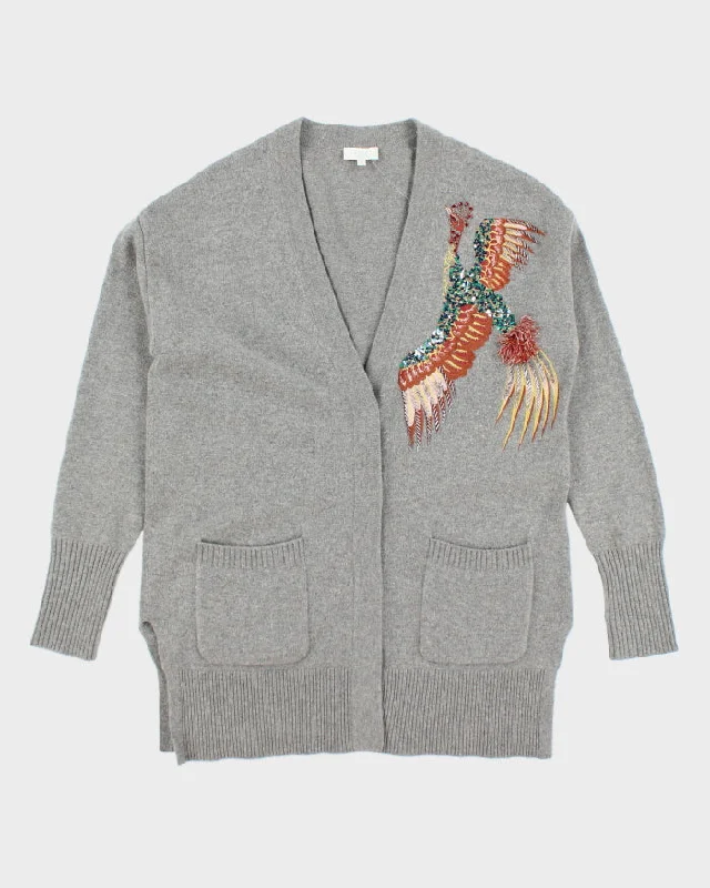 Vintage Escada Chicken Embroidered Button Up Cardigan - M Iron Safe Non-Iron Wrinkle Free