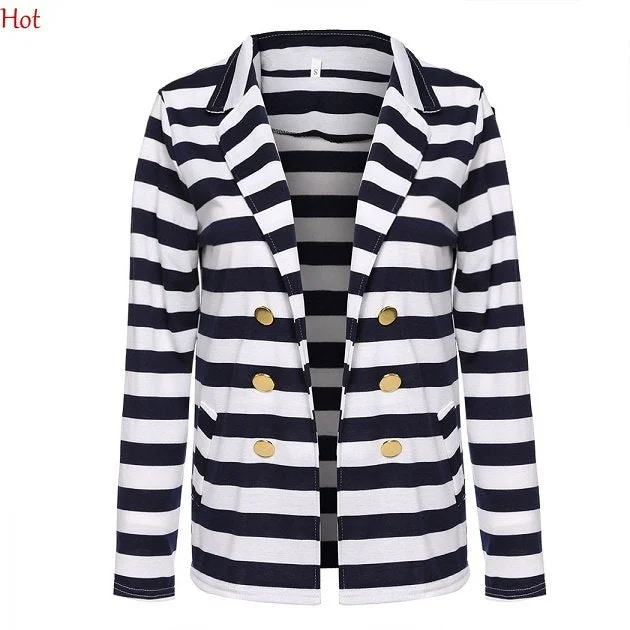 Fashion Striped Blazers Slim Casual Business Suit Lapel Cardigan Coat Office Ladies Clothing Outwear Knitted Blazer SVH031404 Wool Cardigan Cotton Cardigan Cashmere Cardigan Fashion Striped Blazers Slim Casual Business Suit Lapel Cardigan Coat Office Ladies Clothing Outwear Knitted Blazer SVH031404 Wool Cardigan Cotton Cardigan Cashmere Cardigan