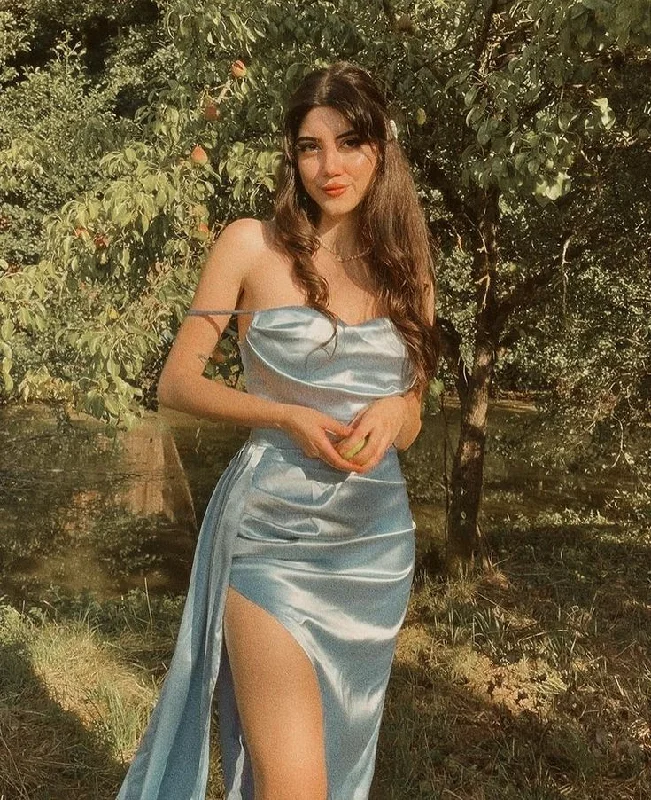Light Blue Prom Dresses New Party Dress Formal Dress      cg25211 Tunics Cozy comfortable