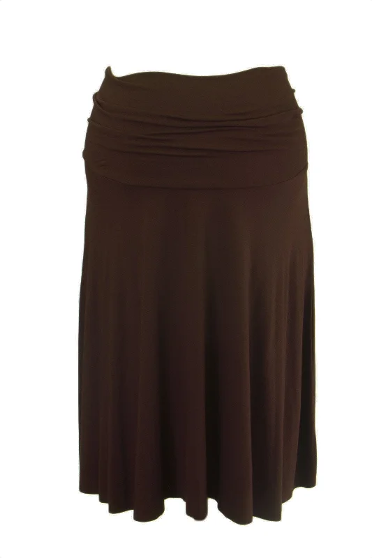 OLIAN Maternity Women's Brown A-Line Skirt 817538 Sz XS $86 NWT velvet skirt sumptuous