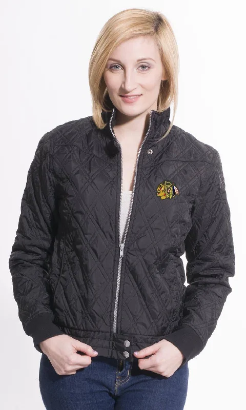 Chicago Blackhawks Women's Levelwear Snowflake Full Zip Jacket Print Jacket Jacquard Jacket Embroidered Jacket