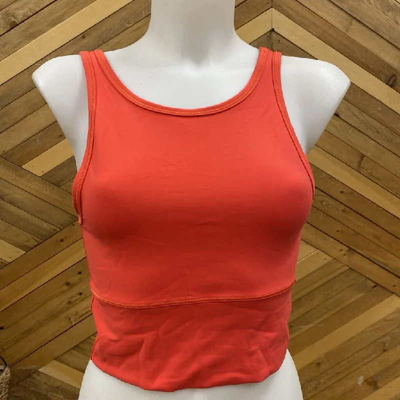 Lululemon - Women's Cropped Tank Top: Pink-women-MD one shoulder tank