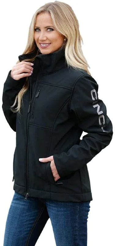 Cinch Ladies Larissa Bonded Jacket - Black - MAJ9866002 Collared Jacket Crew Neck Jacket Turtle Neck Jacket