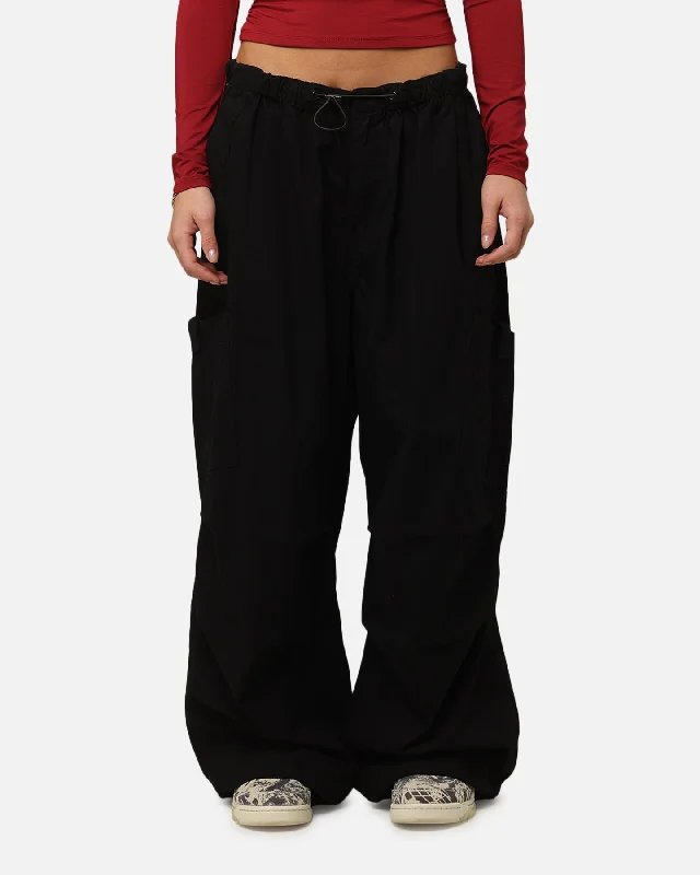 XXIII Cord Tie Cargo Pants Black Classic Stretch Pants