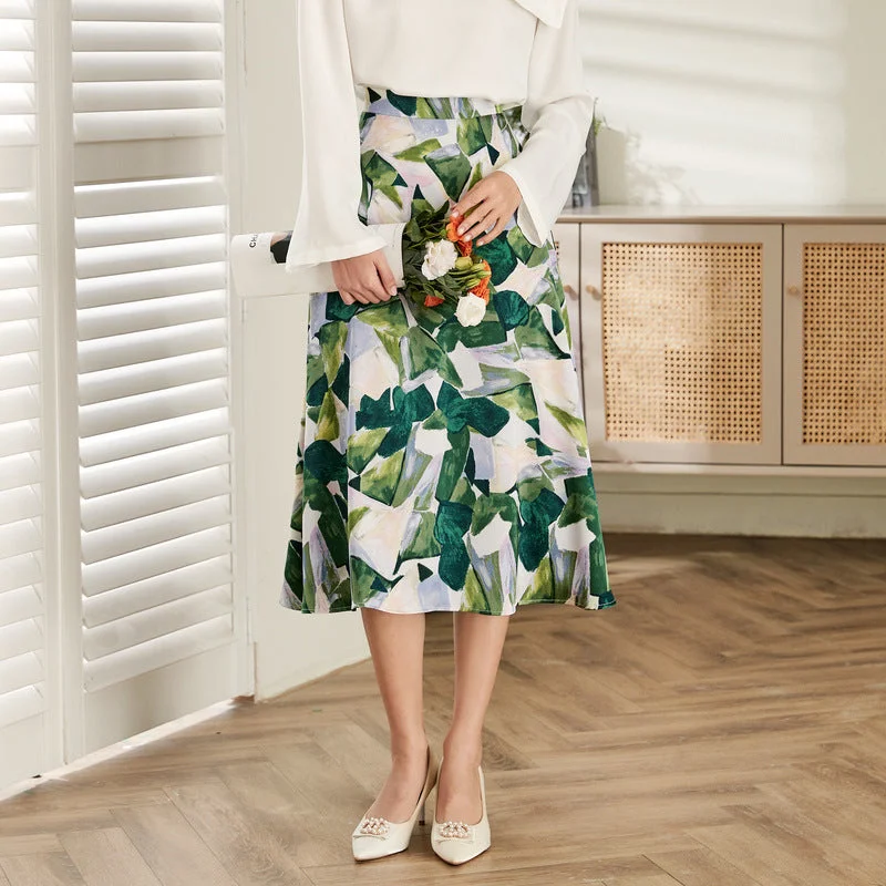 Elegant And Versatile High-waisted Slim A-line Skirt lace skirt romantic