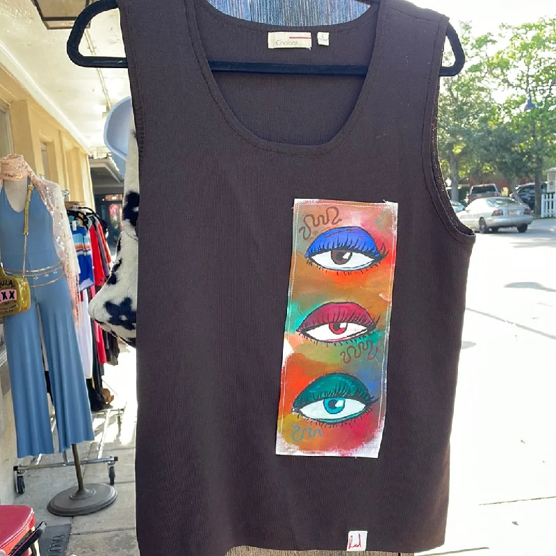 Red By Design #132 Eye See The Future Brown Tank crossback tank top