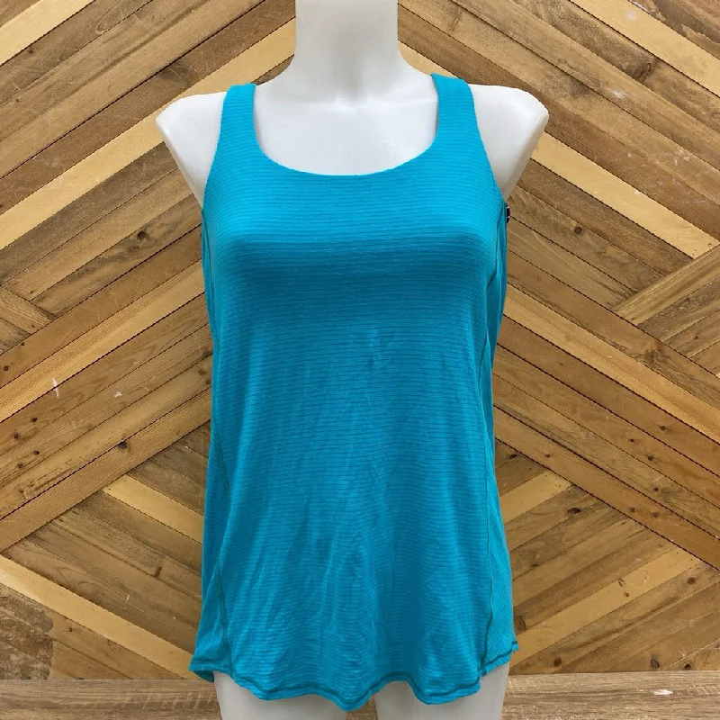 Lululemon - Sports bra Tank top : Blue-women-LG low neck tank
