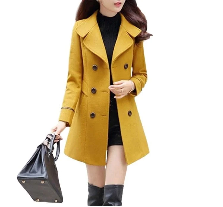 HENRIETTA Design Women's Luxury Fashion Designer Wool Coat Jacket Faux Fur Jacket Real Fur Jacket Shearling Jacket