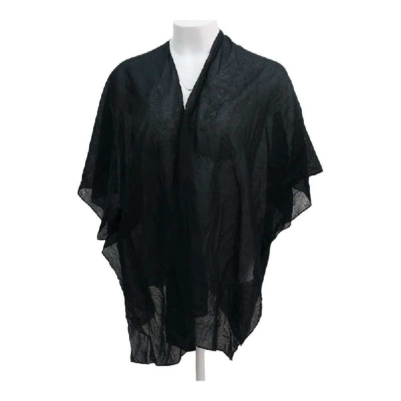 Black Solid Cardigan Sweater Iron Safe Non-Iron Wrinkle Free