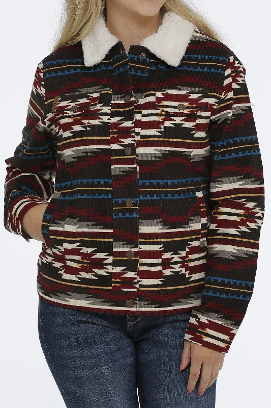 Cinch Ladies Corduroy Trucker Jacket - Multi - MAJ9878005 Knit Jacket Woven Jacket Fleece Jacket