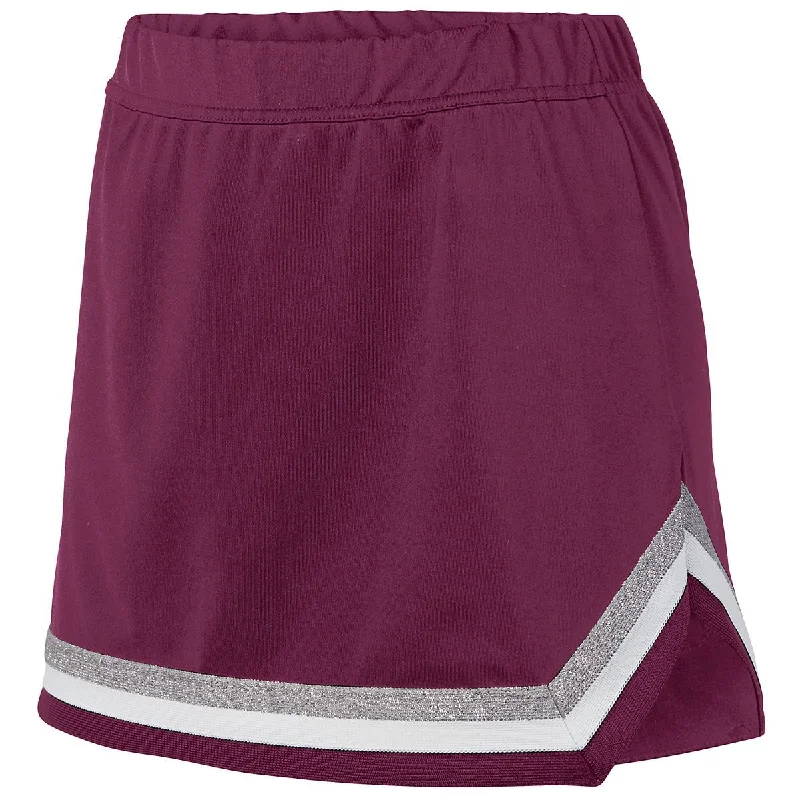 Maroon/White/Metallic Silver