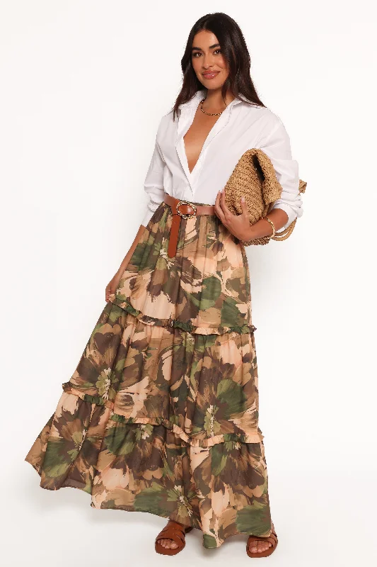 Beth Midi Skirt - Dark Floral summer skirt style