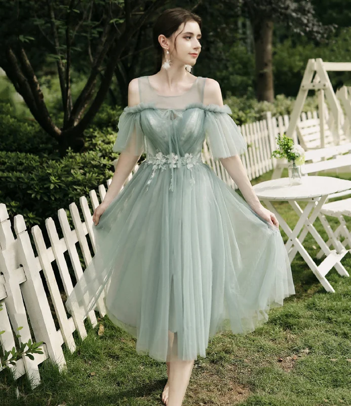 CUTE LACE SHORT PROM DRESS A LINE PARTY DRESS   cg17755 Halter Neckline Beach