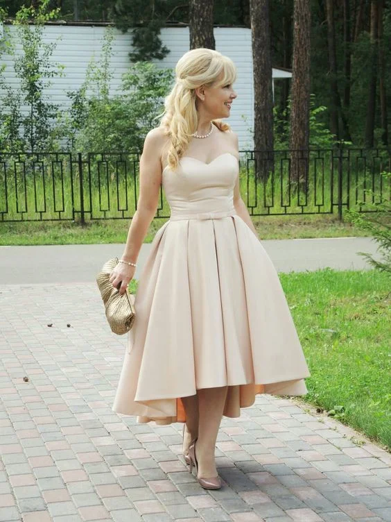 Strapless Hi-Low Prom Dress, Sweetheart Party Dress   cg15091 Tunics Review highly