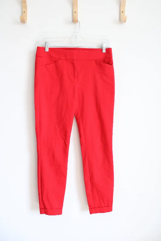 LOFT Marisa Red Skinny Pants | 4 Petite Casual Lounge Pants