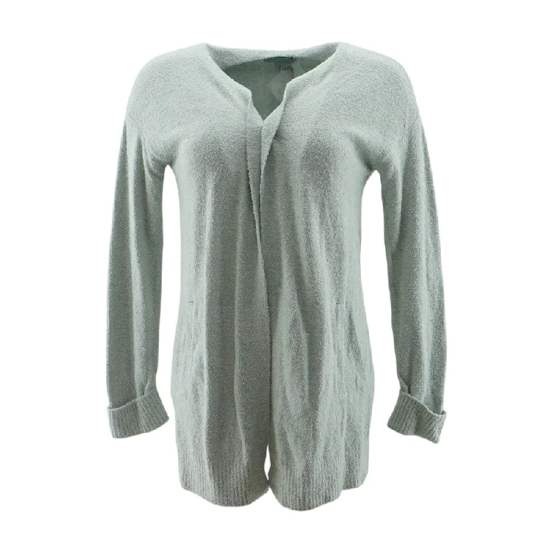 Gray Solid Cardigan Sweater Houndstooth Herringbone Solid