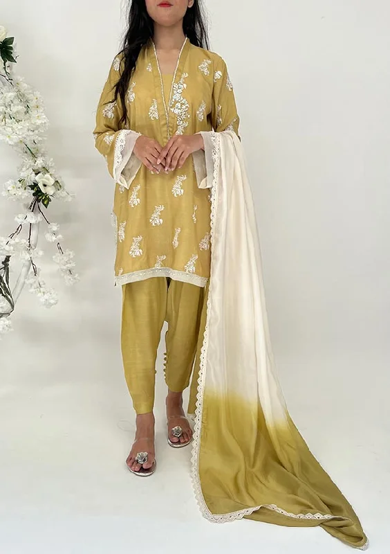 Kiwi With Pants and Dupatta Slim-Fit Leggings