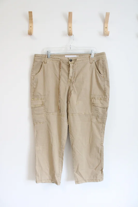 Sonoma Khaki Cargo Capri Pants | 16 Formal Stretch Pants