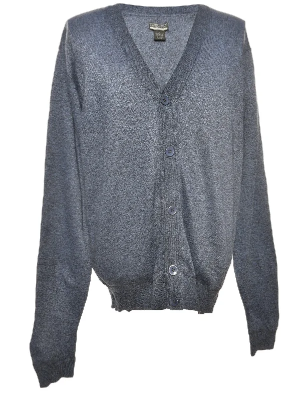 Button Through  Cardigan - L Zippered Buttoned Snapped