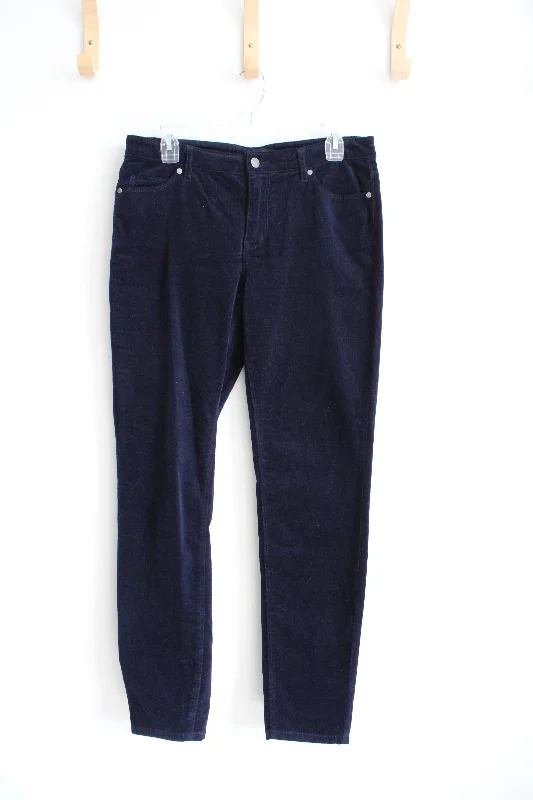Buffalo David Bitton Mid-Rise Slim Icon Navy Corduroy Pants | 10 Fashionable Track Pants