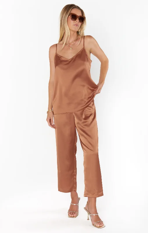 Spotlight Tank ~ Copper Luxe Satin relaxed fit tank